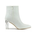 thumbnail image 3 of Unique Bargains Bottines à Paillettes à Talon Bloc Transparent pour Femme Blanches (Taille 5,5), 3 of 7