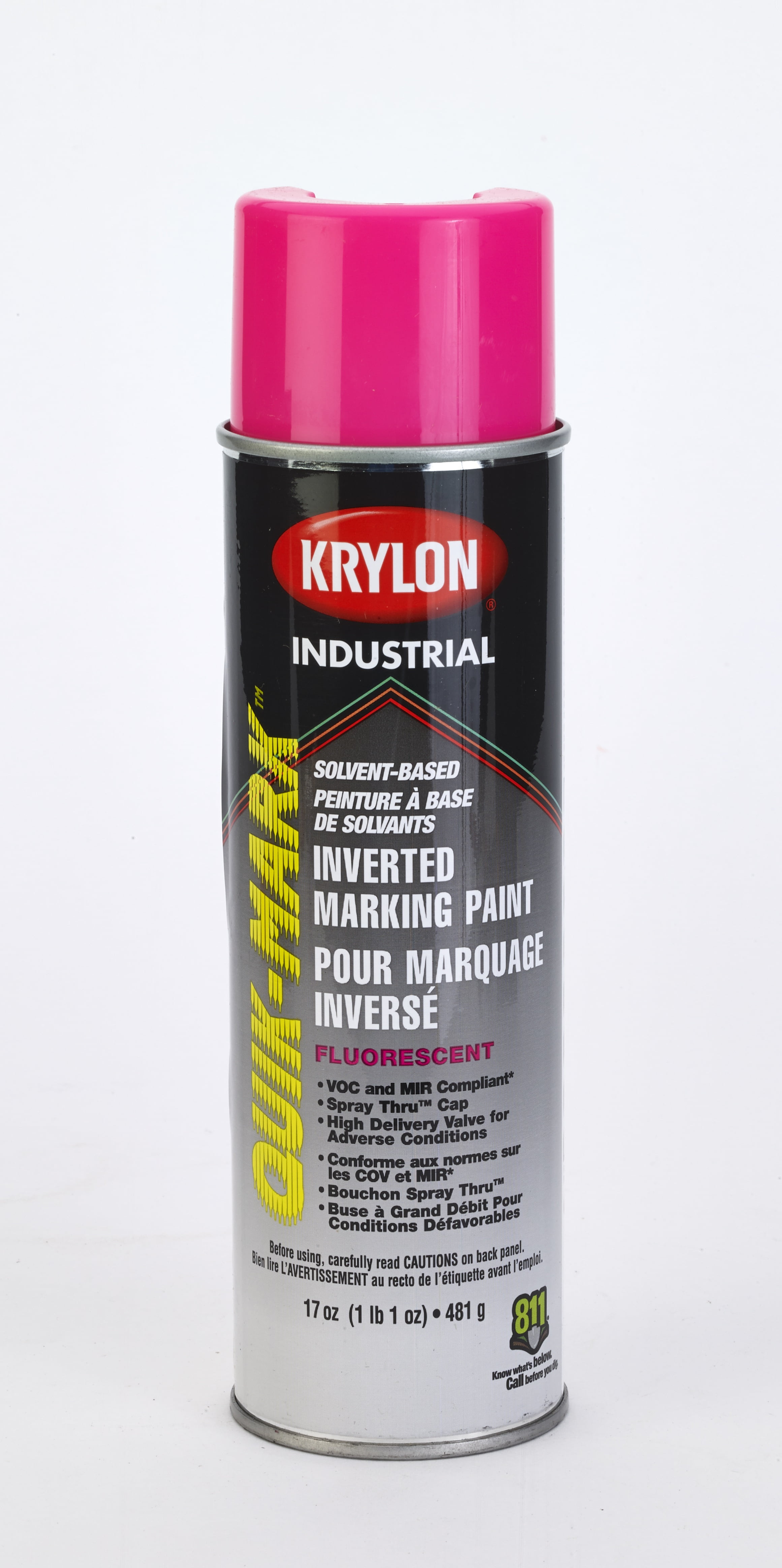 Krylon Inverted Marking Paint, 20 oz, 12 PK, S03622VFlo Hot Pink