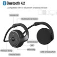 thumbnail image 5 of Small Bluetooth Headphones Wrap Around Head - Sports Wireless Headset with Built in Microphone and Crystal-Clear Sound, Foldable and Carried in The Pu, 5 of 5