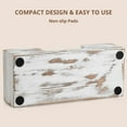 thumbnail image 4 of Paper Towel Dispenser Countertop, White Washed Wood Folded Paper Hand Towel Holder for Guest Bathroom, Commercial Tabletop Tissue Dispenser Tray for Multifold C-Fold, Z-Fold, Trifold, 4 of 7