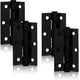 thumbnail image 1 of Bisagras de rodamiento de bolas de color negro mate de 3 pulgadas (75 mm), bisagra de puerta de acero para puertas de madera (2 pares), 1 of 4