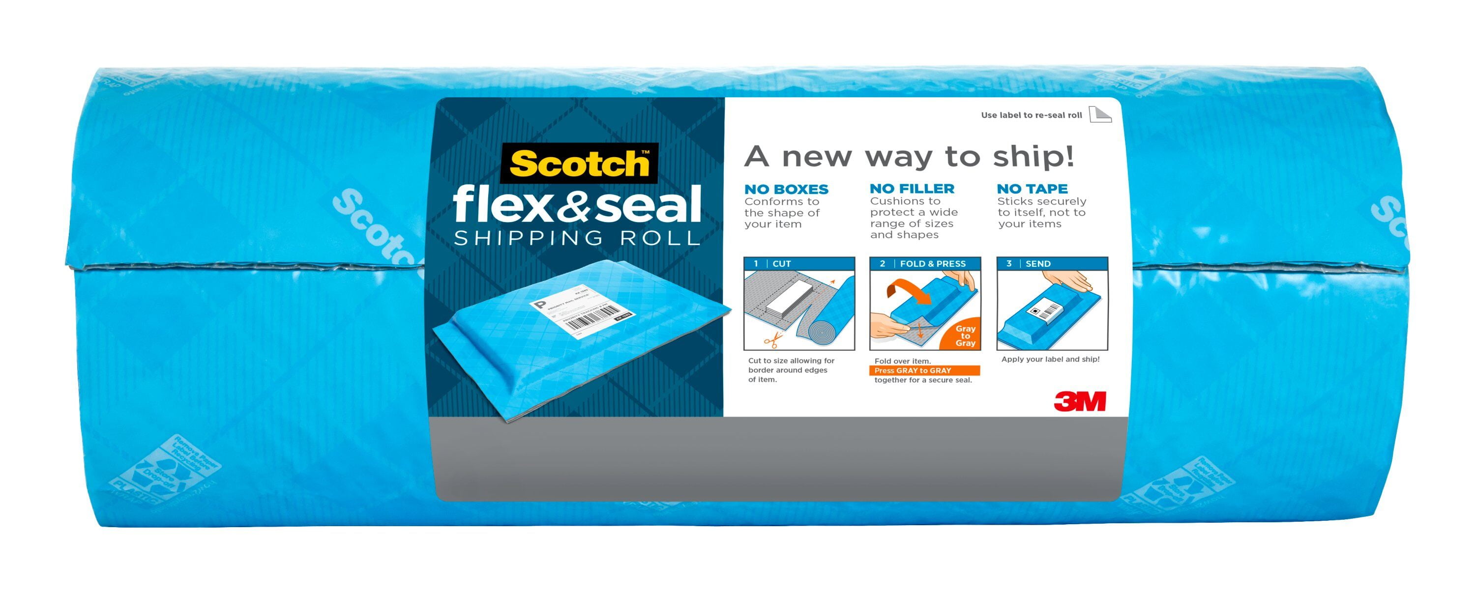 Scotch Flex & Seal Shipping Roll, 15 in. x 10 ft.