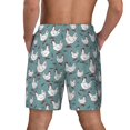 thumbnail image 4 of Uemuo Funny Chicken Pattern Mens Swim Trunks Quick Dry Board Shorts with Mesh Lining, Stretch Beach Shorts Quick Dry No-Chafing Board Shorts-, 4 of 9