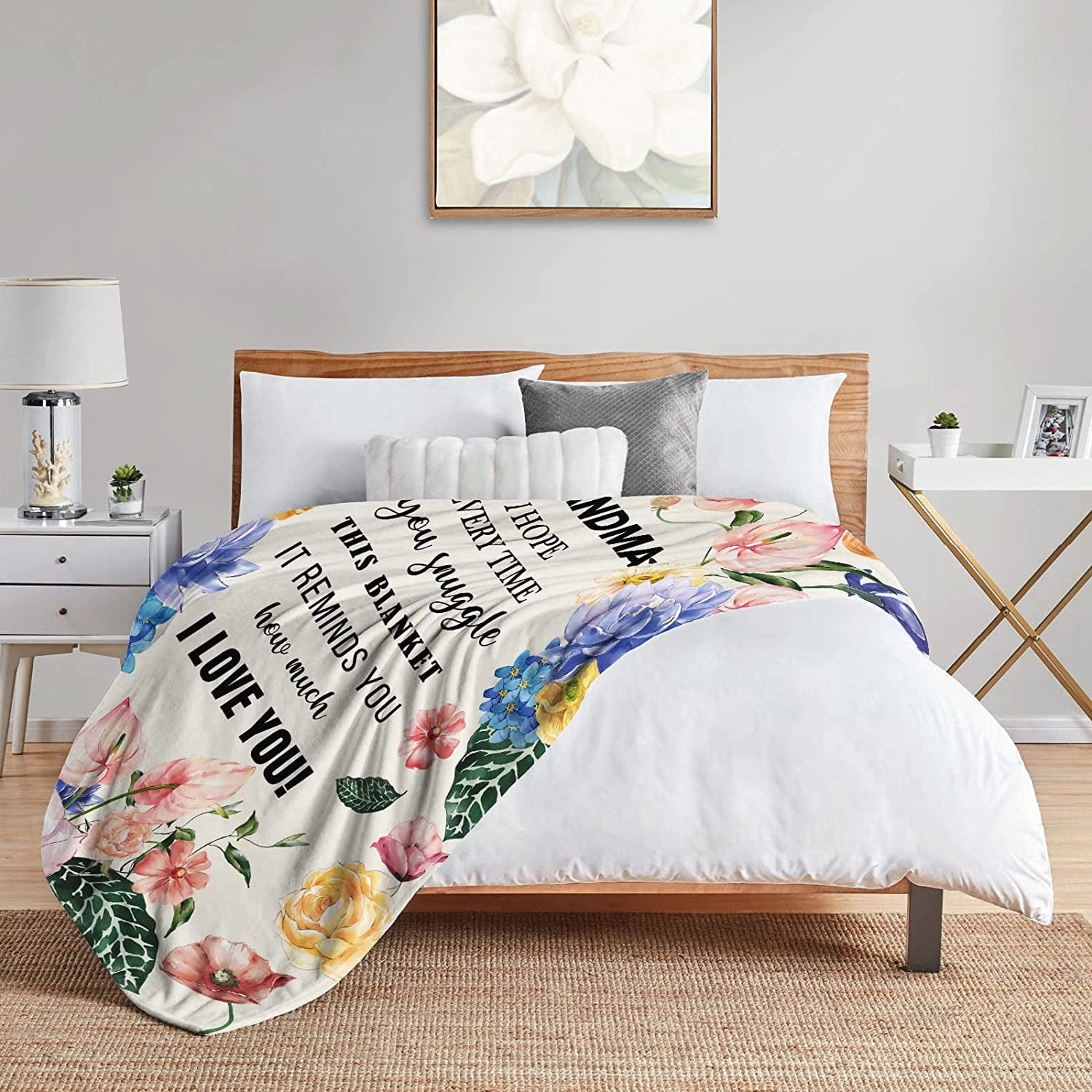 Grandma Gifts Blanket 60’’x50’’, Best Gifts for Grandma, Great Grandma Birthday Gifts, Grandma Gifts from Grandchildren, Gigi Gifts for Grandma, Nana Gifts, to My Grandmother Gift Ideas
