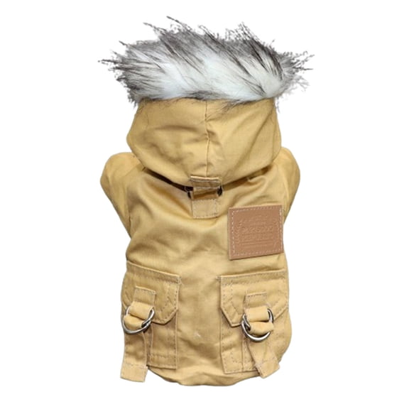 TELOLY Dog Clothes,Prevents Irritation Dog Jacket,Fits Skin Maintains Body Temperature Pet Costumes,Khaki,S