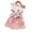 Pink, variant on FLMEI 4-7T Girls 2 Piece Summer Outfits Tropical Print Sleeveless Halter Tops and Shorts Set for Toddler Kids