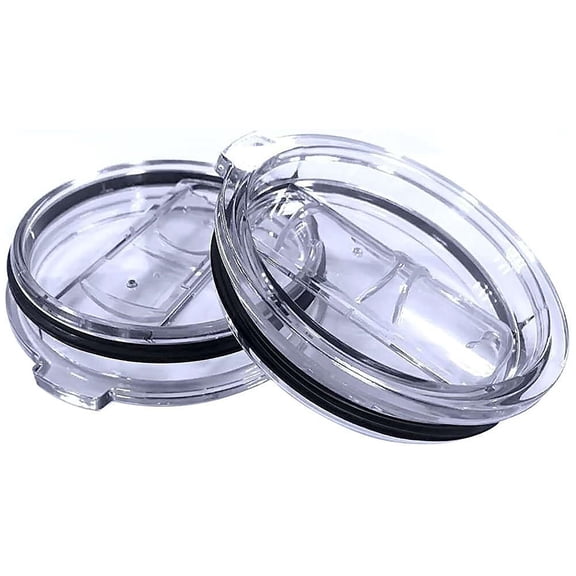 ACDANC 2 Replacement Lids for Stainless Steel Tumbler Travel Cup - Fits of Inner Diameter 3.7 to 3.74 Inch for and Others (Transparent) (30 Oz)