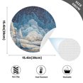 thumbnail image 5 of 15 Inch Round Grid Plate Mats Heat Non-Slip Resistant PVC Placemats for Kitchen Dining Table Decor Winter Fairyland Scene 1PCS, 5 of 5