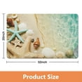 thumbnail image 4 of Ocean Beach Bathroom Rug, Washable Absorbent Non Slip Nautical Bath Mat, Indoor Decor Durable Low Plush Door Mat and Bathtub Shower Carpet 20x32 Inches, 4 of 5