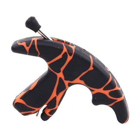 Aceovo Archery Release Aid Thumb for Compound Recurve Bow String Plastic Finger Grip Orange