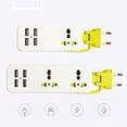 thumbnail image 4 of Cateissary Regleta con puerto USB Solución de carga segura y confiable Regleta con ranura USB Versátil Electrónica miscelánea amarillo verde B, 4 of 6
