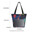 thumbnail image 3 of Cauagu Neon City Map Print Canvas Aesthetic Tote Bag for Women Beach Bag Shopping Bags Shoulder Bag Reusable Grocery Bags, 3 of 7
