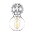 thumbnail image 3 of Trade Winds Chatham Glass Globe Wall Sconce in Chrome, 3 of 5