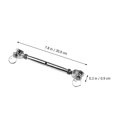 thumbnail image 2 of 2pcs Stainless Steel Screw Turnbuckles Wire Rope Tension Tensioner (Silver), 2 of 7