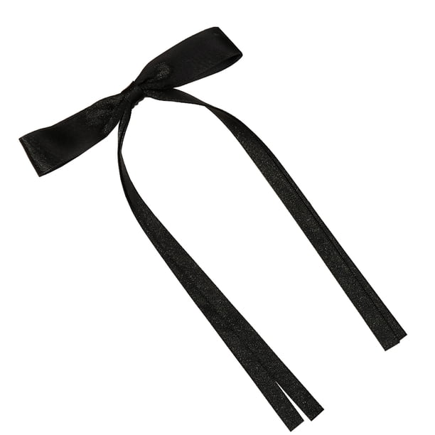 Pinza para el cabello de mujer, lazo de cinta con borla de cola larga, pinza para niña, accesorio de color sólido, pinza para el cabello con lazo tipo garra