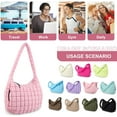 thumbnail image 7 of Quilted Puffer Tote Bag Purse Puffy Crossbody Shoulder Bag,Lightweight Nylon Hobo Bag Puffer Carryall Bag for Women Girl, 7 of 7
