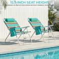 thumbnail image 5 of Arlopu Beach Chair, Folding High Back Beach Chair w/ 5-Position Lay Flat, Headrest, Cooler Pouch, Storage Bag, Towel Bar, Foot Mat, Outdoor Portable Camping Chair, 5 of 11