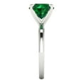 thumbnail image 3 of Clara Pucci 14K White Gold 3ct Emerald Solitaire Ring for Women, 3 of 8