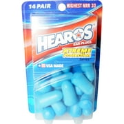 Hearos Xtreme Protection Series Ear Plugs Highest NRR ,14 Pairs (Pack of 6)