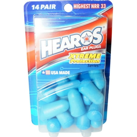 Hearos Xtreme Protection Series Ear Plugs Highest NRR ,14 Pairs (Pack of 3)