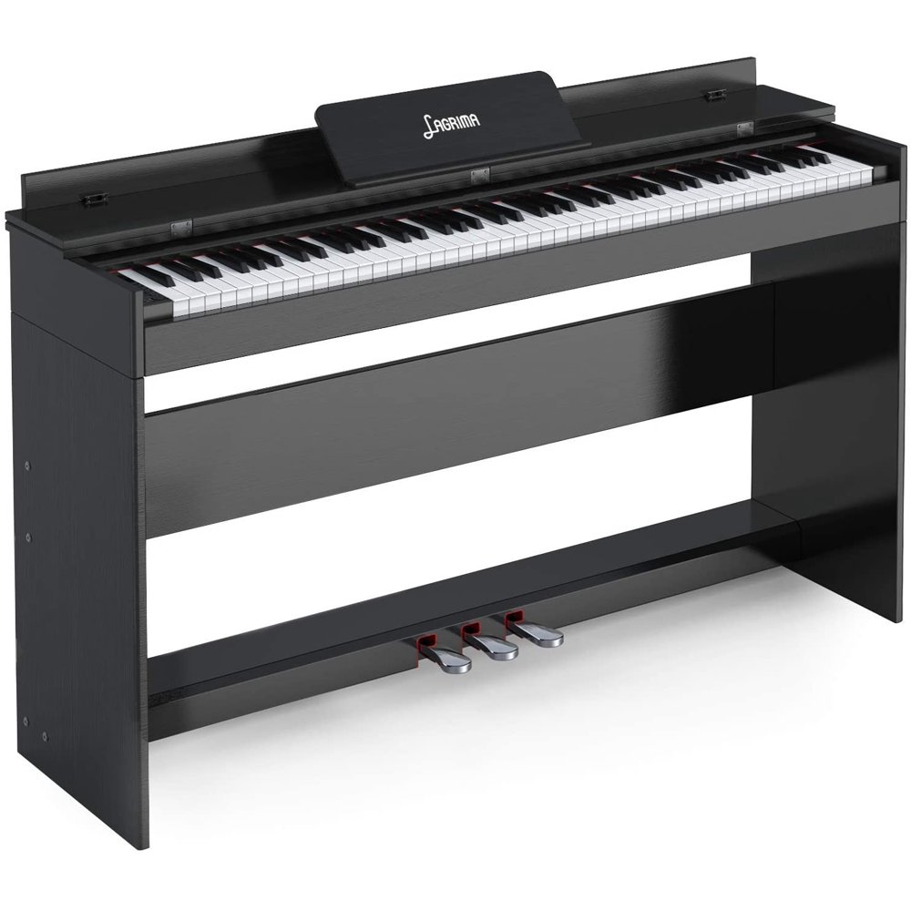 LAGRIMA 88 Weighted Key Digital Piano, USB/MIDI/Headphone/Mic/Audio