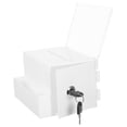 thumbnail image 3 of WEUVEB Transparent Acrylic Raffle Ticket Donation Box, Clear Collection Container for Fundraising Events, 1 Set, 3 of 9