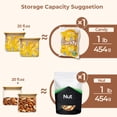thumbnail image 3 of Set de tarros ComSaf de vidrio de 600 ml con tapas herméticas, 6 unidades, 3 of 8