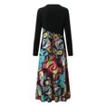 thumbnail image 4 of LYXSSBYX Womens Dresses Long Sleeve Clearance Women Autumn and Winter Casual Slim Long-Sleeved Long Bohemian Printed Dress, Fall Dresses for Women, 4 of 6