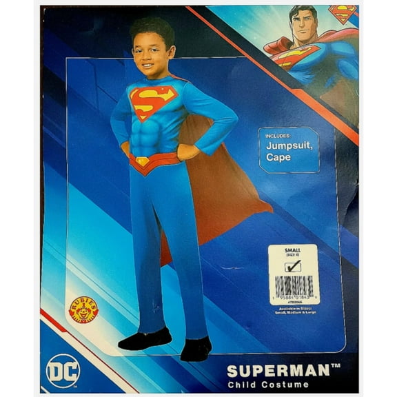 Rubie’s DC Comics Superman Child Costume with Jumpsuit and Cape, Size Small (6)