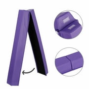 ZENSTYLE 6FT Folding Balance Beam Non Slip Rubber Base Gymnastics Beam Yoga Indoor Purple