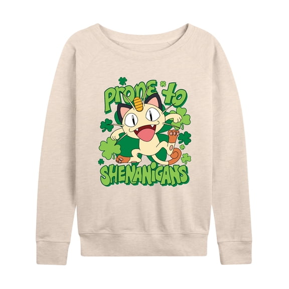 Pokémon - Shenanigans Meowth - Women's French Terry Long Sleeve Pullover