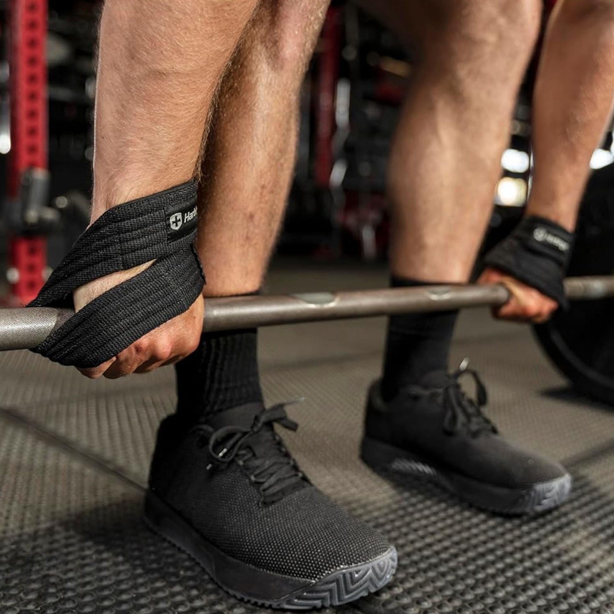 Harbinger Figure 8 Padded Lifting Straps - Black - Large/Xlarge