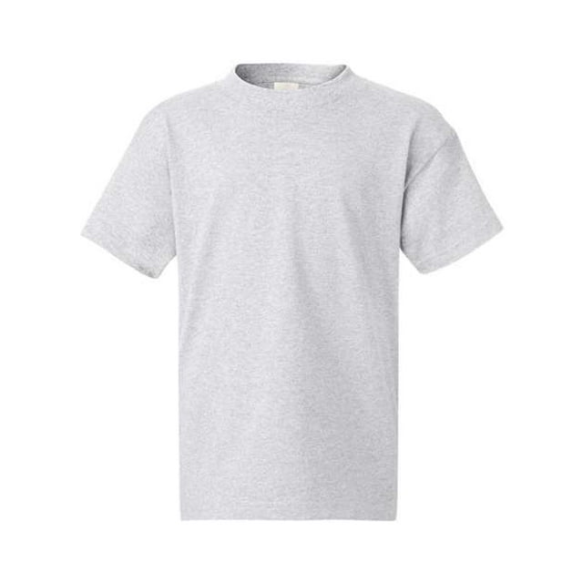 Camiseta de algodón Hanes Authentic TAGLESS para niños, Ceniza, Small hanes 5450