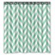 thumbnail image 1 of ABPHQTO Seafoam Blue Stripes Chevron Cortina de ducha de poliéster impermeable y ganchos 160x180 cm, 1 of 1