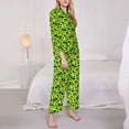 thumbnail image 3 of Balery Frogs Conjunto de Pijama con Estampado para Mujer, Conjunto de Dos Piezas con Manga Larga, Ropa de Dormir Suave con Bolsillos, Pijamas Cómodos-Medium, 3 of 7