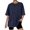 A113-Dark Blue, variant on Auralook Womens Solid Oversized T Shirts Crewneck Short Sleeve Tops Casual Loose Fit Drop Shoulder Fashion Top Tees