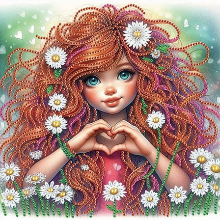 Love Redhead Lady Diamond Art Painting Kit