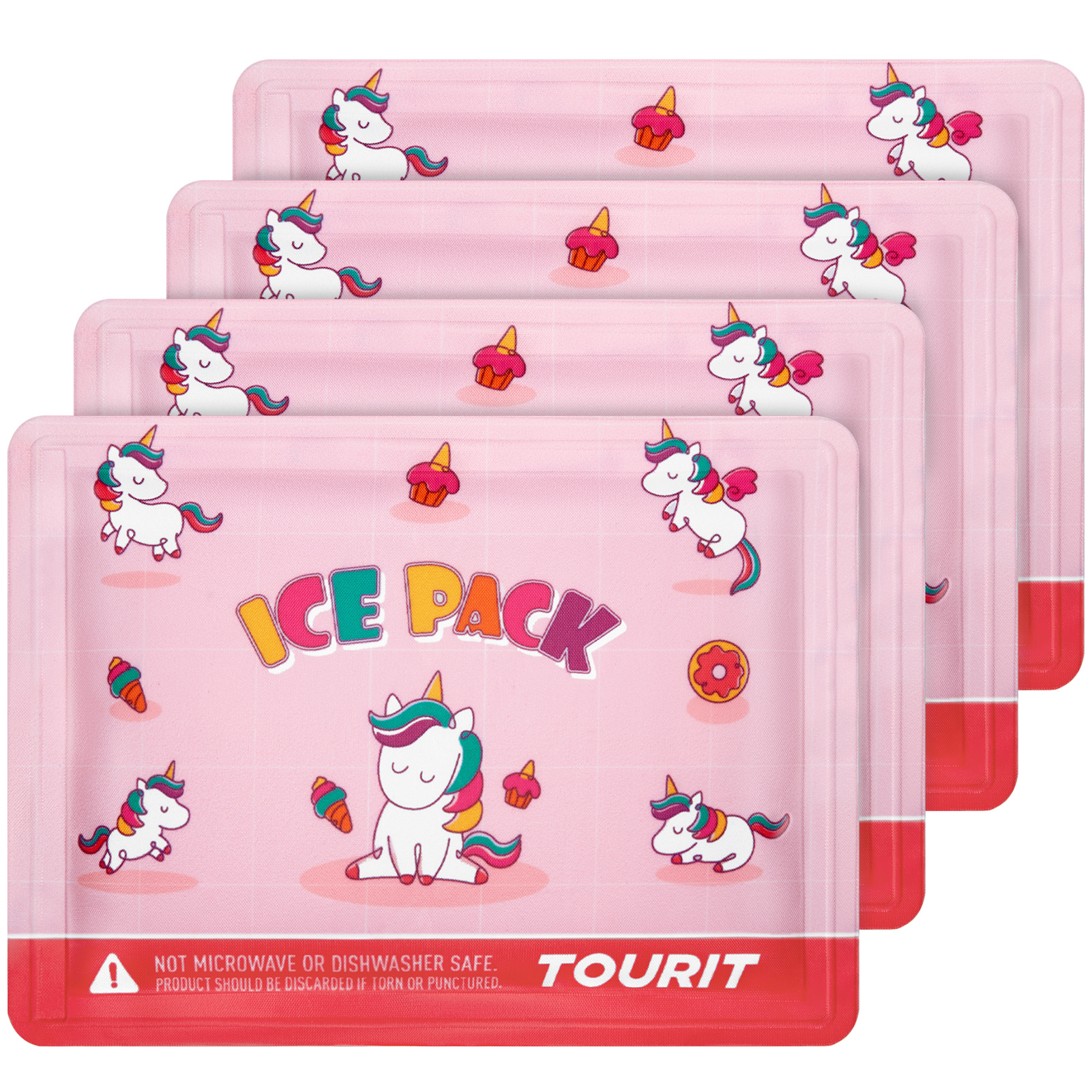 TOURIT Reusable Soft Kids Ice Packs for Lunch Box Lunch Bags and Cooler