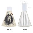 thumbnail image 3 of Yayeee Kitchen Hanging Hand Towels Set of 2 with Loop Bathroom Absorbent Tie Towel, Beige Astronaut Space, 3 of 6