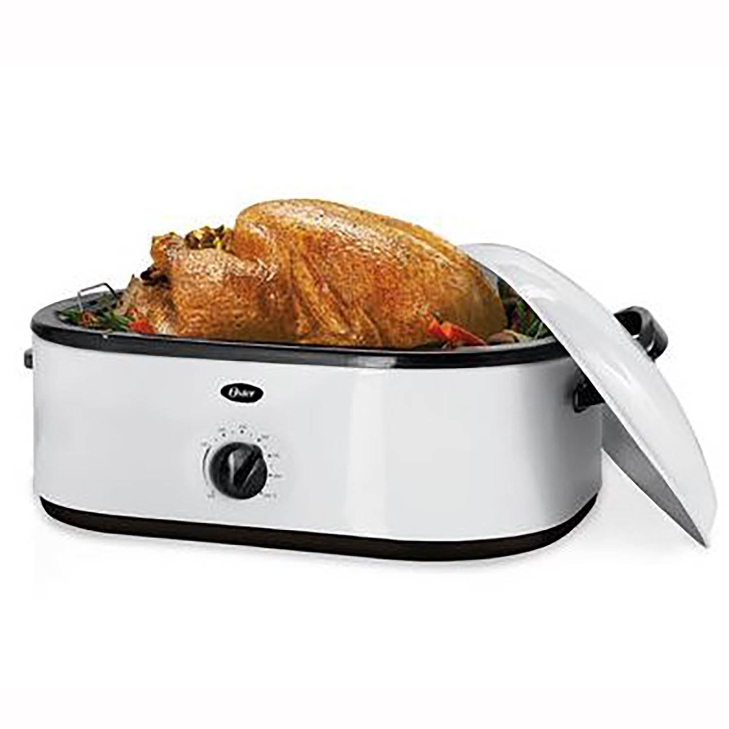 Roaster Oven Slow Cooker 18 Qt Quart WHITE Crockpot Turkey Dinner Extra Large 