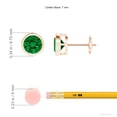 thumbnail image 2 of ANGARA Lab Grown 2.4 Ct Bezel-Set Emerald Solitaire Stud Earrings for Women in 14K Rose Gold (Size-7mm) | May Birthstone, Birthday, Anniversary, Jewelry Gift for Women | Lab-Grown Emerald Earrings, 2 of 5