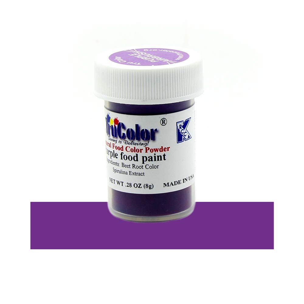 TruColor Purple Airbrush Natural Food-Coloring Powder Paint, 8 Grams ...