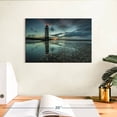 thumbnail image 3 of Elephant Stock Point Of Ayr Lighthouse Wall Art - Horizontal Canvas Wall Art - Living Room Wall Decor - Nautical Canvas - Gray And Blue Decor - 12" x 8", 3 of 8