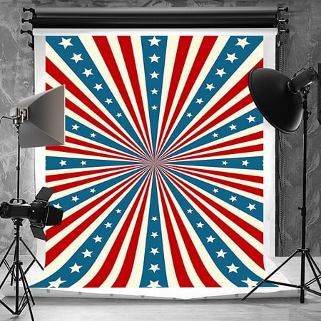Image of MOHome 5x7ft American Flag Photography Backdrops USA Flag Backdrop