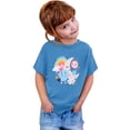 thumbnail image 3 of T-Shirts d'Été pour Garçons et Filles, Mode Florale Décontractée, T-Shirt à Imprimé Floral, Col Rond, Coupe Ample, Manches Courtes, Pull-Over, Chemises de Printemps pour Garçon 4-5T, 3 of 3