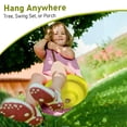 thumbnail image 2 of IFOYO Tree Swing Disc, Rope Swing, Round Kids Swing Seat, Strong Disc Swing for Outdoor, 120lbs/54kg for 3-10 Years Kids, Yellow, 2 of 6
