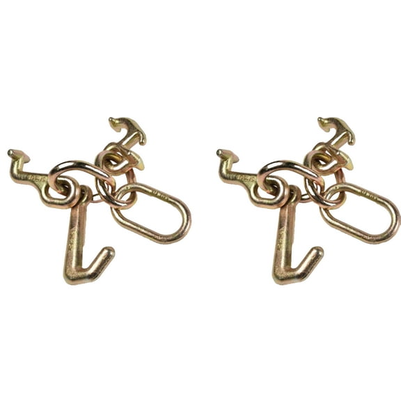 2xRTJ Cluster Hook Tow Truck Car Hauler Trailer Auto Body Frame Hook WLL 4,700lb