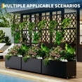 thumbnail image 3 of BeesClover Black Metal Raised Garden Bed - Planter Box with Trellis & Privacy Screen, Outdoor Metal Planter, 3 of 9