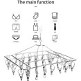 thumbnail image 4 of TORUBIA Clothes Drying Rack with 40 Clips, Stainless Steel Laundry Drying Rack, Baby Hangers, Clothes Hangers for Drying Socks, Drying Towels, Diapers, Bras, Baby Clothes, Underwear, Hat（1 Pack）, 4 of 7