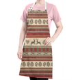 thumbnail image 5 of Red and Brown Christmas Apron-Garden Aprons for Women with Pockets-Cotton Linen Waterproof Kitchen Cooking Gardening Aprons Adjustable for Kitchen,Cooking,BBQ and Salon 32"x27", 5 of 7